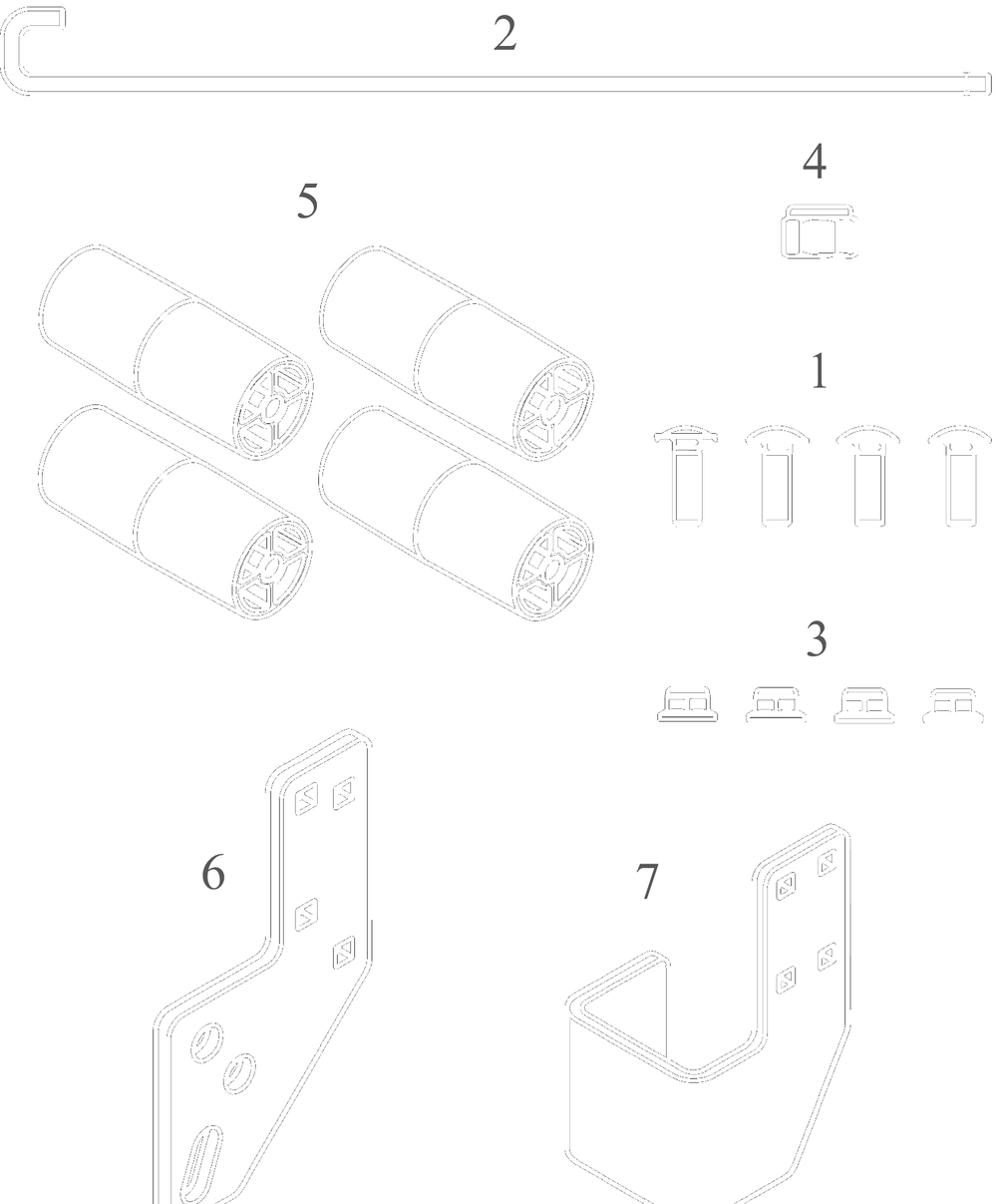 Attachments / 19a70060oem 42, 50and54-Inch Stamped Deck Striper Kit (2019) / Replacement Parts Diagram and Parts List for 17ADFACSA07 2022 Yard Machines Lawn Tractor